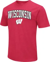 Colosseum Men's Wisconsin Badgers Red Dual Blend T-Shirt