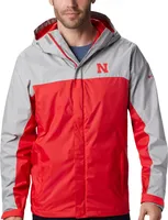 Columbia Men's Nebraska Cornhuskers Grey/Scarlet Glennaker Storm Jacket