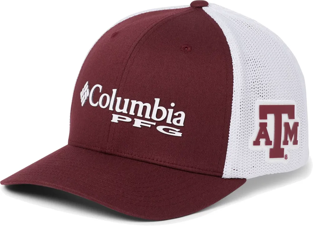 Columbia Men's Texas A&M Aggies Maroon PFG Mesh Fitted Hat