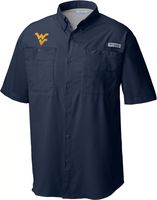 Columbia Men's West Virginia Mountaineers Blue Tamiami Performance Shirt