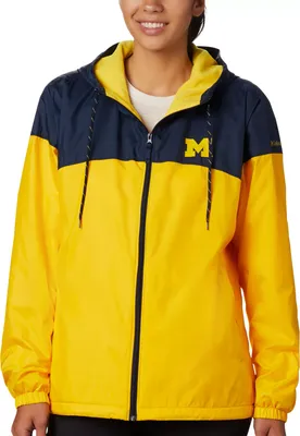 Columbia Women's Michigan Wolverines Blue/Maize CLG Flash Forward Lined Jacket