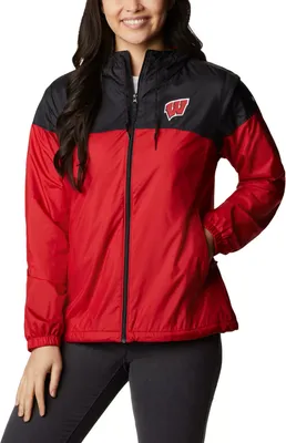 Columbia Women's Wisconsin Badgers Red/Black Flash Forward Lined Jacket