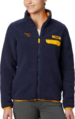 Columbia Women's West Virginia Mountaineers Blue Mountain Side Heavyweight Full-Zip Jacket