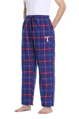 Concepts Sport Men's Texas Rangers Ultimate Plaid Flannel  Pajama Pants