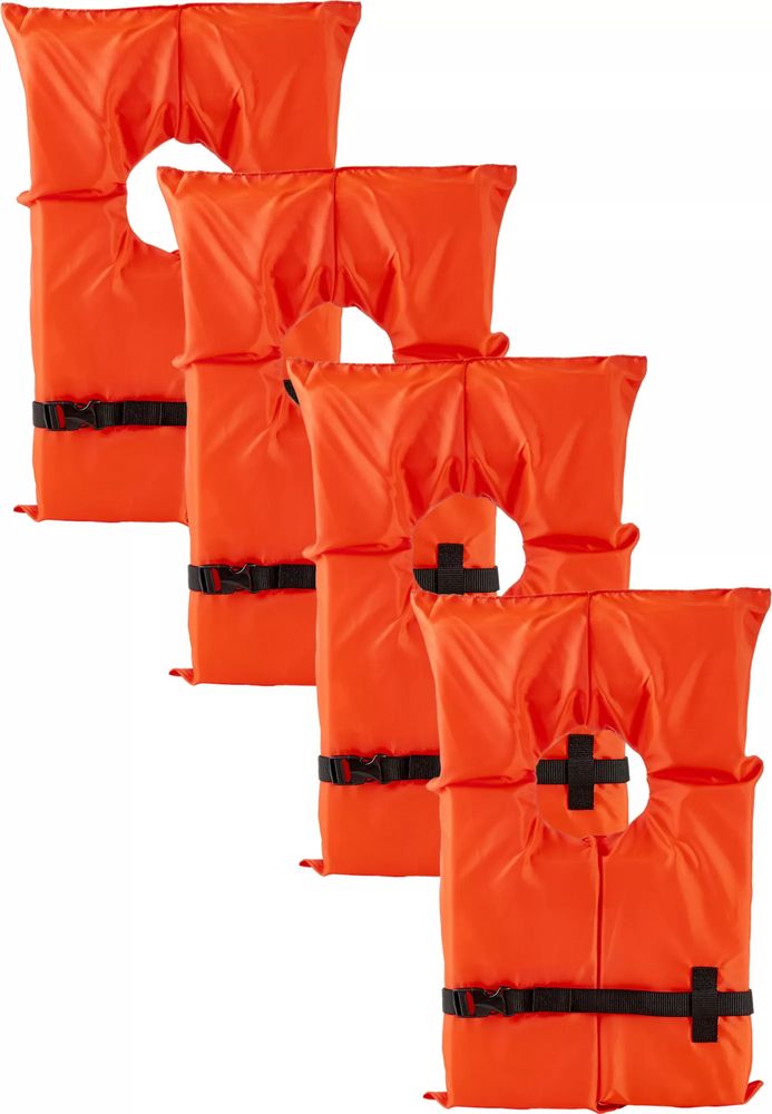 DBX Adult Type II Nylon Life Vest- 4-Pack