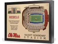 You the Fan Ole Miss Rebels 25-Layer StadiumViews 3D Wall Art