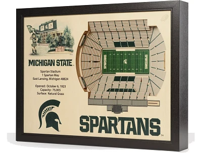 You the Fan Michigan State Spartans 25-Layer StadiumViews 3D Wall Art