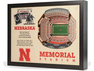 You the Fan Nebraska Cornhuskers 25-Layer StadiumViews 3D Wall Art