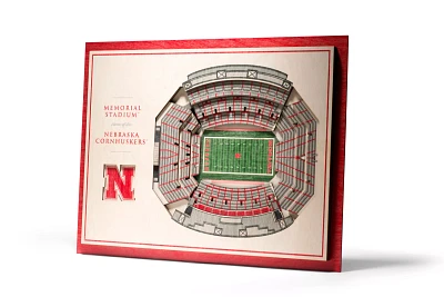 You the Fan Nebraska Cornhuskers 5-Layer StadiumViews 3D Wall Art