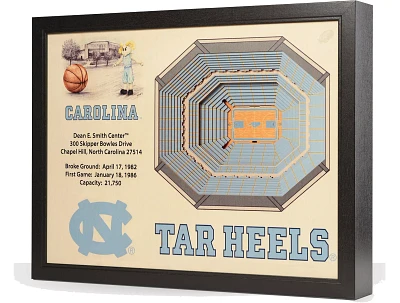 You the Fan North Carolina Tar Heels 25-Layer StadiumViews 3D Wall Art
