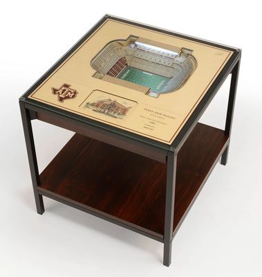 You The Fan Texas A&M Aggies 25-Layer StadiumViews Lighted End Table