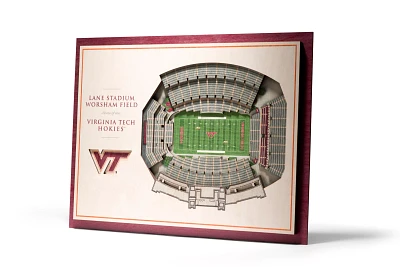 You the Fan Virginia Tech Hokies 5-Layer StadiumViews 3D Wall Art