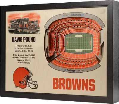 You the Fan Cleveland Browns 25-Layer StadiumViews 3D Wall Art