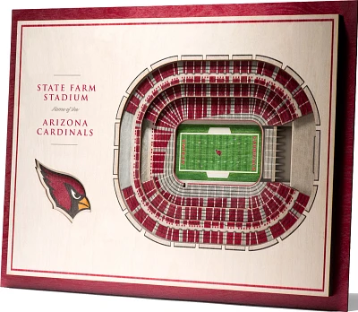 You the Fan Arizona Cardinals 5-Layer StadiumViews 3D Wall Art