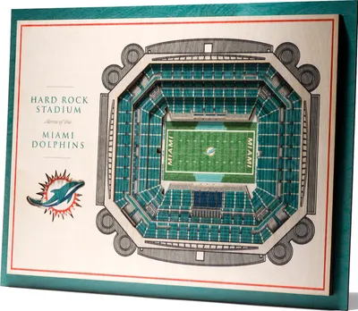 You the Fan Miami Dolphins 5-Layer StadiumViews 3D Wall Art