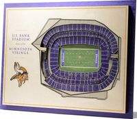 You the Fan Minnesota Vikings 5-Layer StadiumViews 3D Wall Art