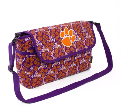 Eagles Wings Clemson Tigers Quilted Cotton Messenger Bag