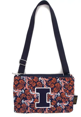 Eagles Wings Illinois Fighting Illini Quilted Cotton Cross Body Purse
