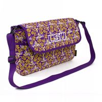 Eagles Wings LSU Tigers Quilted Cotton Messenger Bag