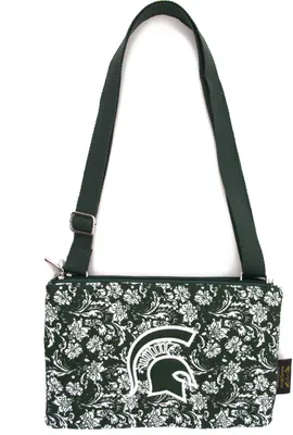 Eagles Wings Michigan State Spartans Quilted Cotton Cross Body Purse