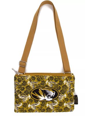 Eagles Wings Missouri Tigers Quilted Cotton Cross Body Purse