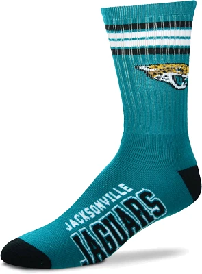 For Bare Feet Jacksonville Jaguars 4-Stripe Deuce Crew Socks