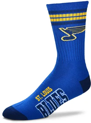 For Bare Feet St. Louis Blues 4-Stripe Deuce Crew Socks