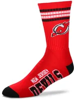 For Bare Feet New Jersey Devils 4-Stripe Deuce Crew Socks