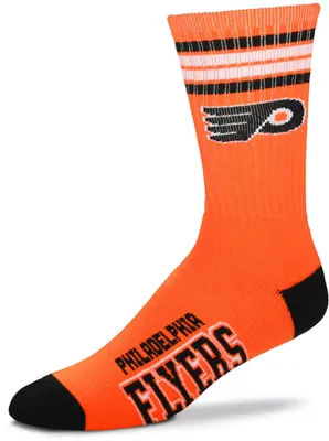 For Bare Feet Philadelphia Flyers 4-Stripe Deuce Crew Socks