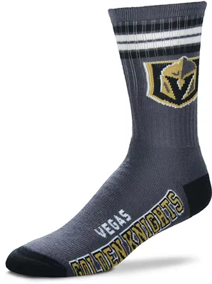 For Bare Feet Vegas Golden Knights 4-Stripe Deuce Crew Socks