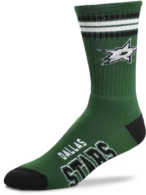 For Bare Feet Dallas Stars 4-Stripe Deuce Crew Socks