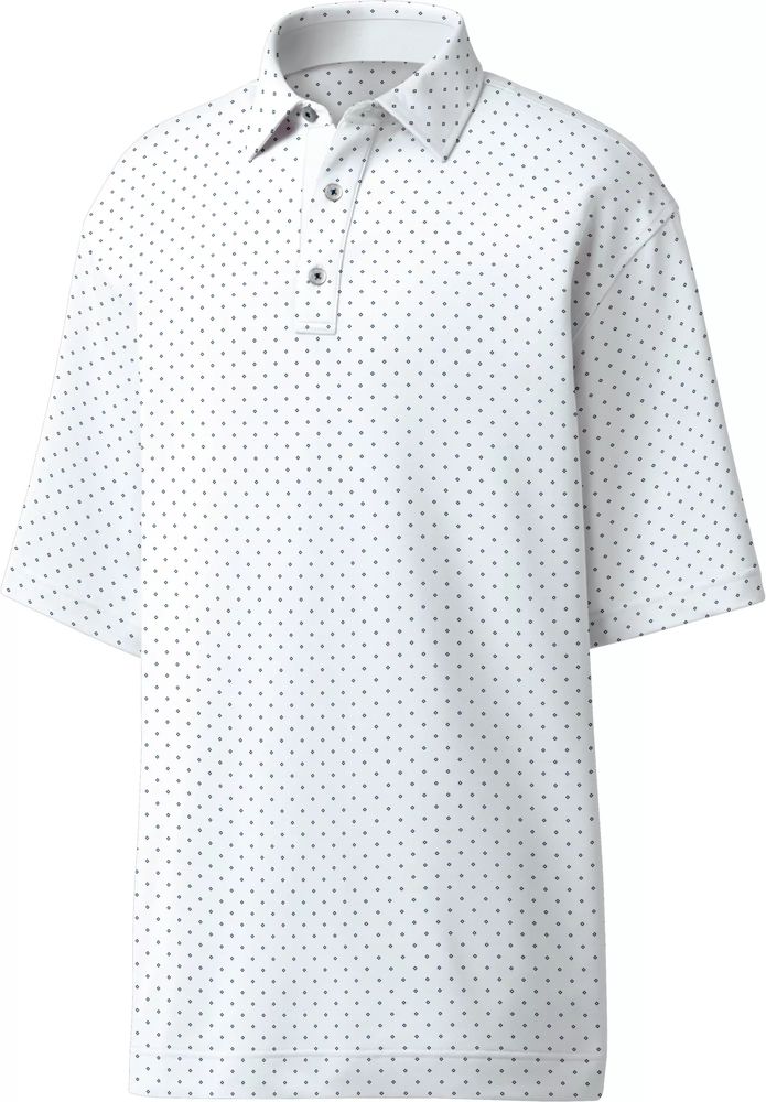 FootJoy Men's Lisle Diamond Print Golf Polo