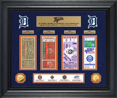 Highland Mint Detroit Tigers World Series Deluxe Gold Coin & Ticket Collection
