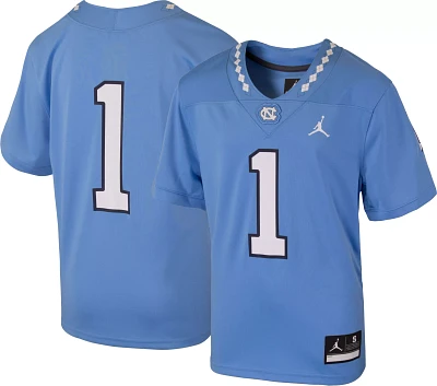 Jordan Youth North Carolina Tar Heels #1 Blue Game Football Jersey