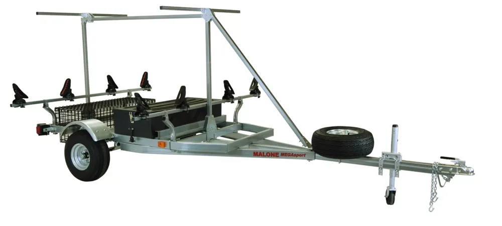 Malone MegaSport 2-Boat Saddle Up Pro Trailer Set with Storage & 2nd Tier