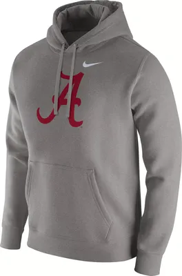 Nike Men's Alabama Crimson Tide Grey Club Pullover Fleece Hoodie