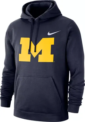 Nike Men's Michigan Wolverines Blue Club Fleece Pullover Hoodie