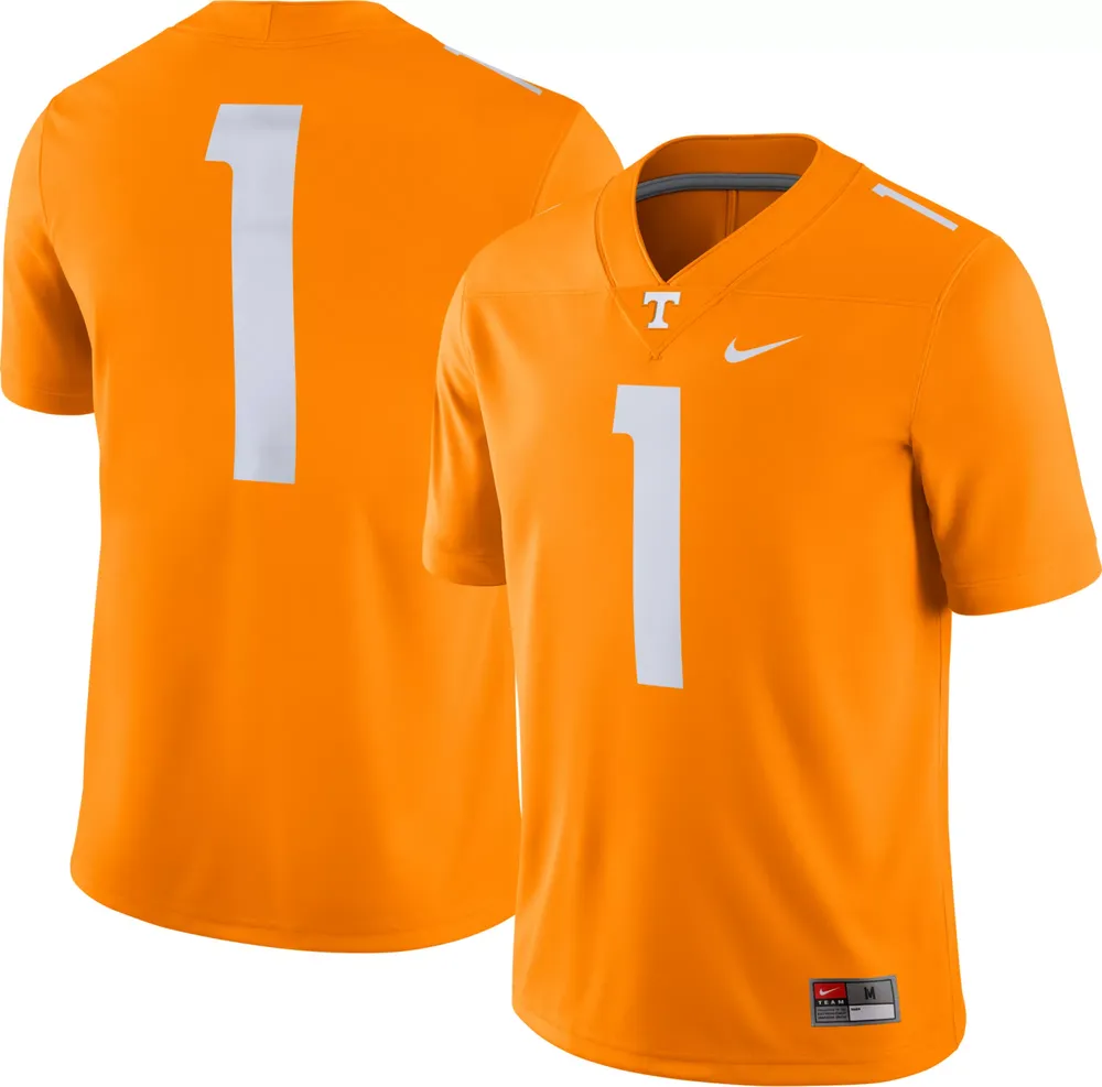 Nike Men's Tennessee Volunteers #1 Orange Dri-FIT Game Football Jersey