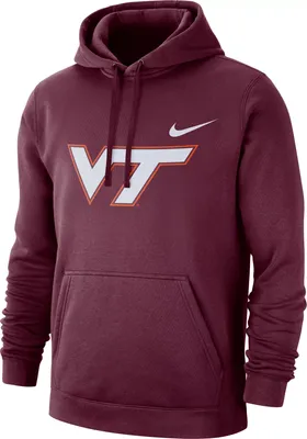 Nike Men's Virginia Tech Hokies Maroon Club Fleece Pullover Hoodie