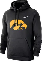 Nike Men's Iowa Hawkeyes Club Fleece Pullover Black Hoodie