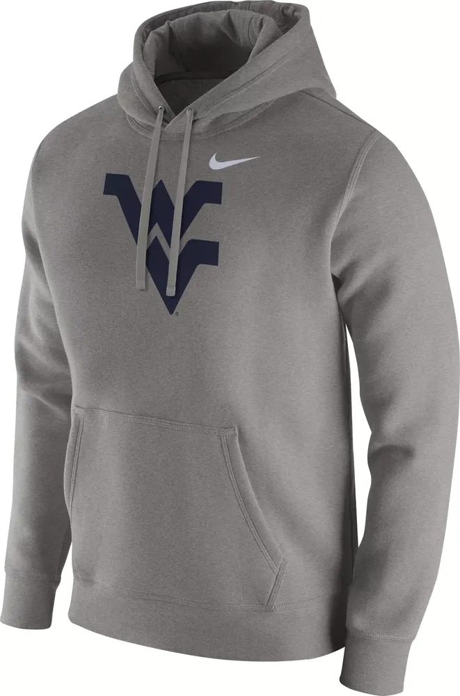 Nike Men's West Virginia Mountaineers Grey Club Fleece Pullover Hoodie