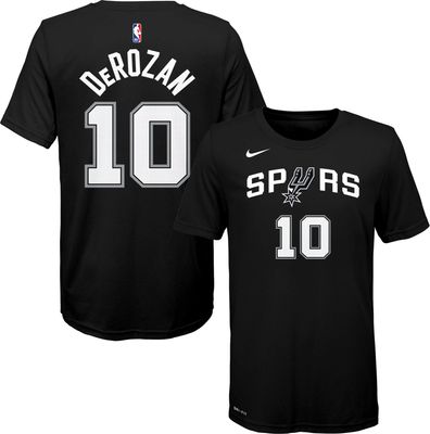 Nike San Antonio Spurs Demar DeRozan #10 Swingman Jersey, Black/White, Size  S