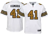 Nike Youth New Orleans Saints Alvin Kamara #41 White Game Jersey