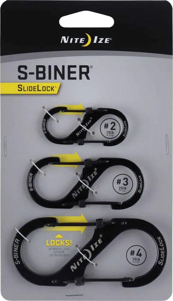 Nite Ize S-Biner SlideLock Carabiner 3 Pack
