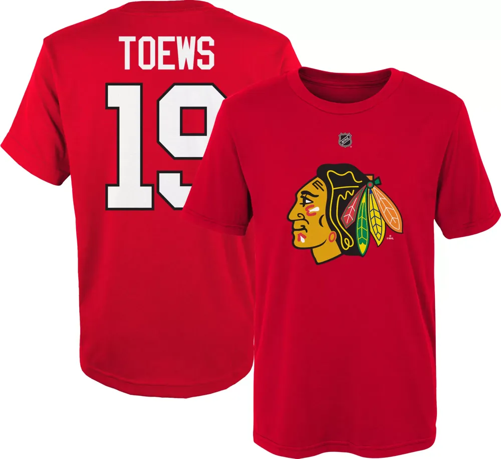 NHL Youth Chicago Blackhawks Jonathan Toews #19 Red Player T-Shirt