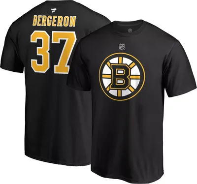 NHL Men's Boston Bruins Patrice Bergeron #37 Black Player T-Shirt