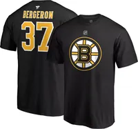 NHL Men's Boston Bruins Patrice Bergeron #37 Black Player T-Shirt