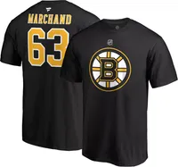 NHL Men's Boston Bruins Brad Marchand #63 Black Player T-Shirt