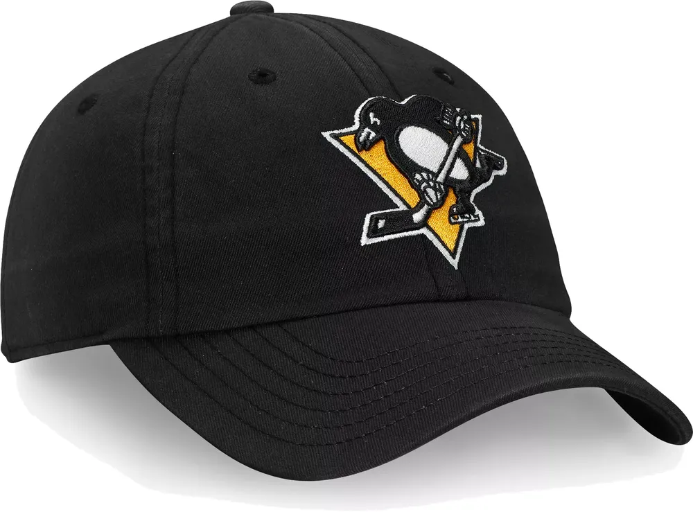 NHL Men's Pittsburgh Penguins Primary Logo Black Adjustable Hat