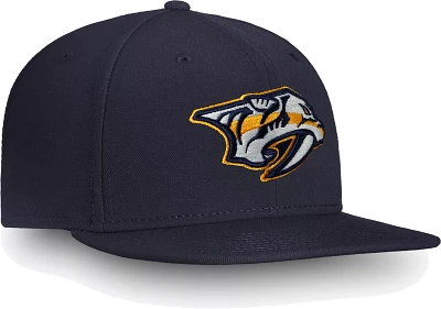 NHL Men's Nashville Predators Core Logo Blue Snapback Adjustable Hat